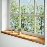 vidaXL Vensterbanken 2 st 110x20x2 cm massief eikenhout lichtbruin