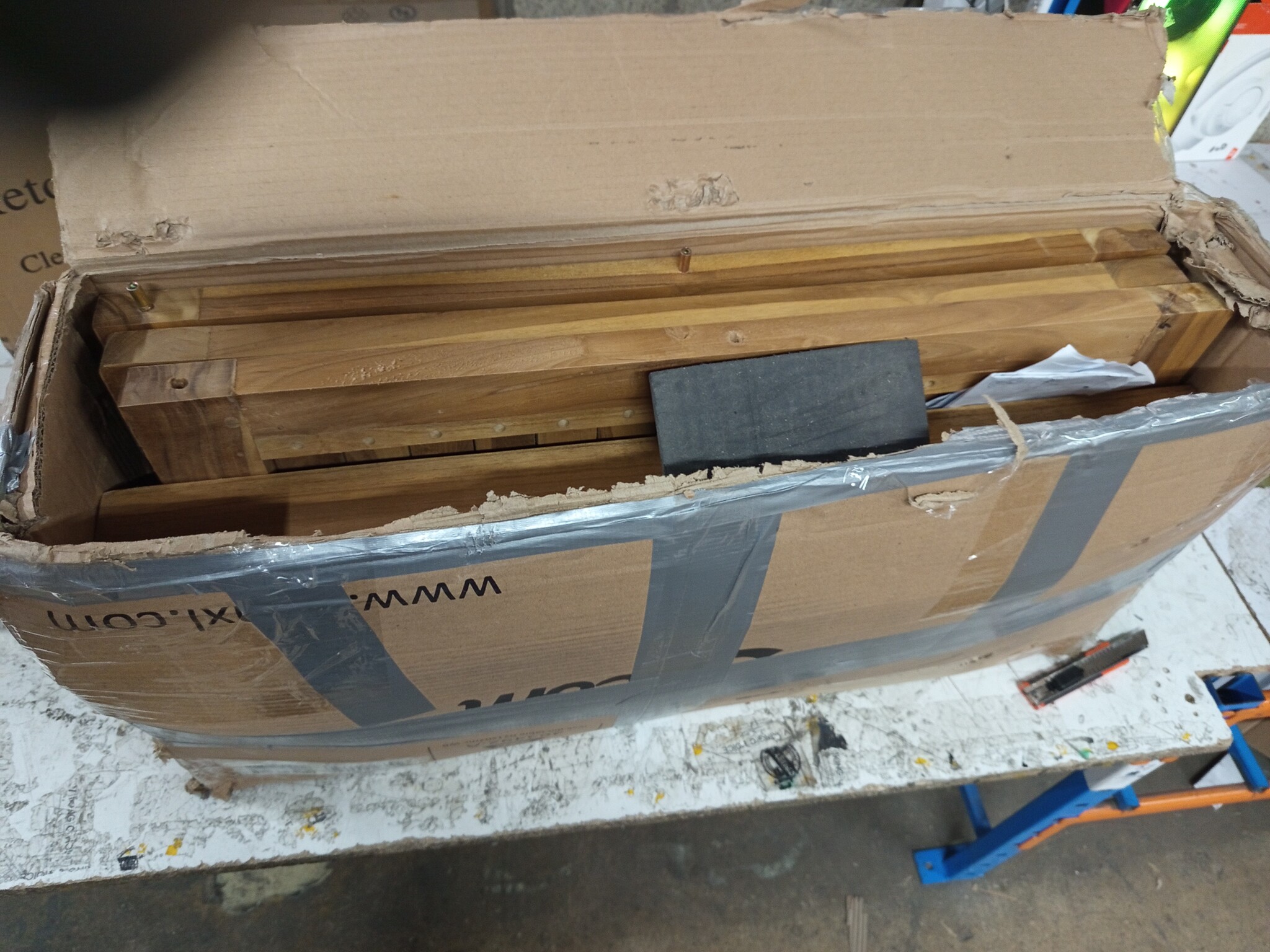 vidaXL Tuintafel 120x70x77 cm massief teakhout