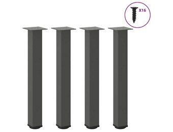 vidaXL Salontafelpoten 4 st 72-74 cm staal antraciet