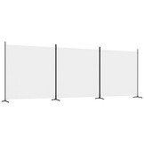 vidaXL Kamerscherm met 3 panelen 525x180 cm stof wit