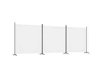 vidaXL Kamerscherm met 3 panelen 525x180 cm stof wit