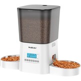 WellToBe Automatische Voerbak voor 2 Katten - 3,5 Liter - Wit