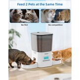 WellToBe Automatische Voerbak voor 2 Katten - 3,5 Liter - Wit