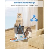 WellToBe Automatische Voerbak voor 2 Katten - 3,5 Liter - Wit