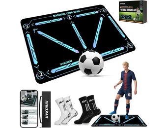Football Training Mat with Solo Football Trainer for Kids, Football Training, Mat