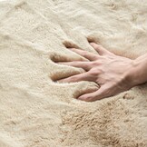 Zacht Rond Vloerkleed 120cm Beige Pluizig Imitatiebont - 60% Korting