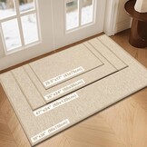 LEKEEPGO Deurmat Khaki 60 x 90 cm - Antislip en Wasbare Entree Mat