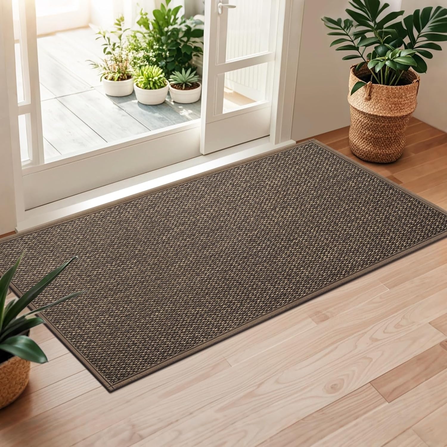 LEKEEPGO Deurmat Khaki 60 x 90 cm - Antislip en Wasbare Entree Mat