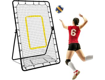 Volleybal Rebounder 210x120cm - Multicolor Trainingsnet met 5 Verstelbare Hoeken