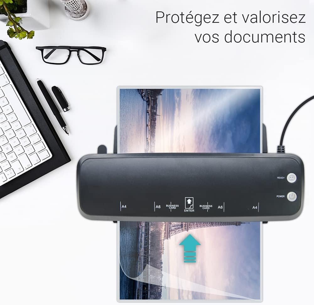 Waytex Lamineermachine A4 - Zwart - Warm en koud lamineren tot 250 micron