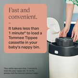 Tommee Tippee Twist and Click Advanced Luieremmer, navulcassettes, duurzaam geproduceerde antibacteriële GREENFILM, 6 stuks