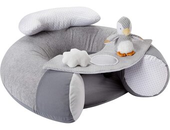 Nûby Sit-Me-Up Babyzitje - Opblaasbare vloerstoel met speeltafel - Pinguïn design