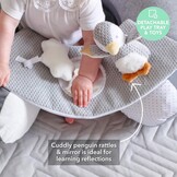 Nûby Sit-Me-Up Babyzitje - Opblaasbare vloerstoel met speeltafel - Pinguïn design
