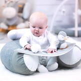 Nûby Sit-Me-Up Babyzitje - Opblaasbare vloerstoel met speeltafel - Pinguïn design