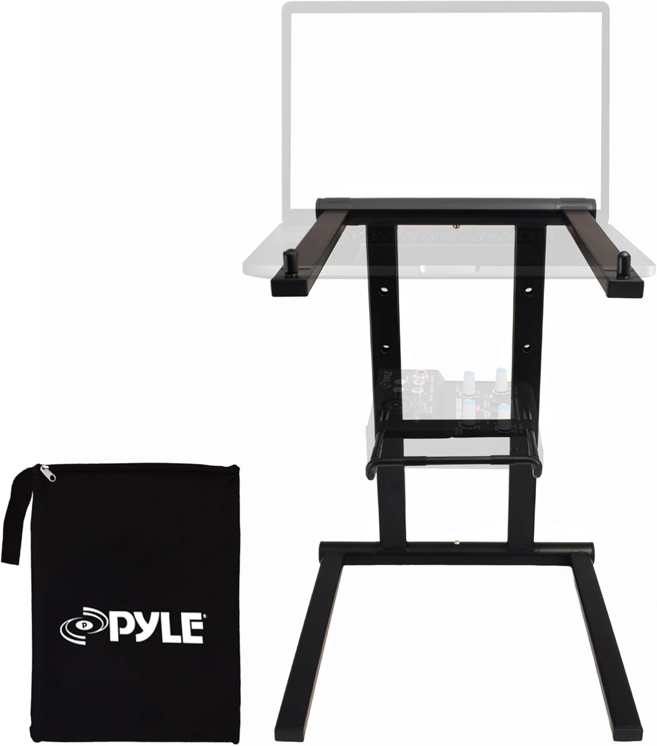 Pyle Verstelbare Laptopstandaard - Opvouwbaar en Ergonomisch - Zwart