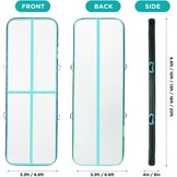 KIKILIVE Opblaasbare Turnmat - 6 meter - 20 cm dik - Zwart/Groen