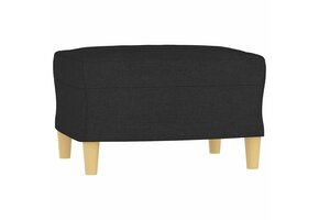 Zwarte Voetenbank Stoffen Zitting 60x50x41 cm - 55% Korting