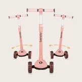 Lionelo Kinderstep met LED wielen en 3 wielen Roze