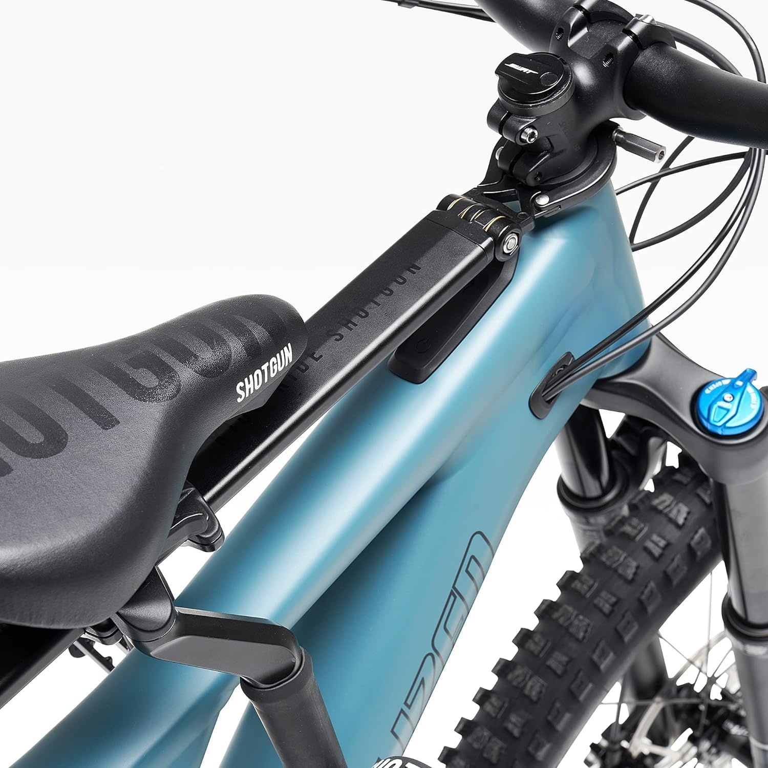 Kids Ride Shotgun Pro Zwart - Kindertransportzitje met Stuur voor Mountainbike en E-Bike