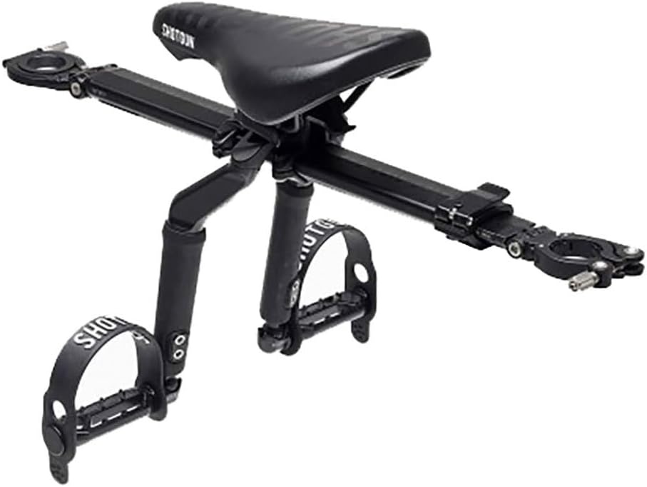 Kids Ride Shotgun Pro Zwart - Kindertransportzitje met Stuur voor Mountainbike en E-Bike