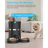 WellToBe Automatische Voerbak voor Katten en Kleine Honden - 4 Liter - Smart WiFi - Wit