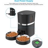 WellToBe Automatische Voerbak voor Katten en Kleine Honden - 4 Liter - Smart WiFi - Wit