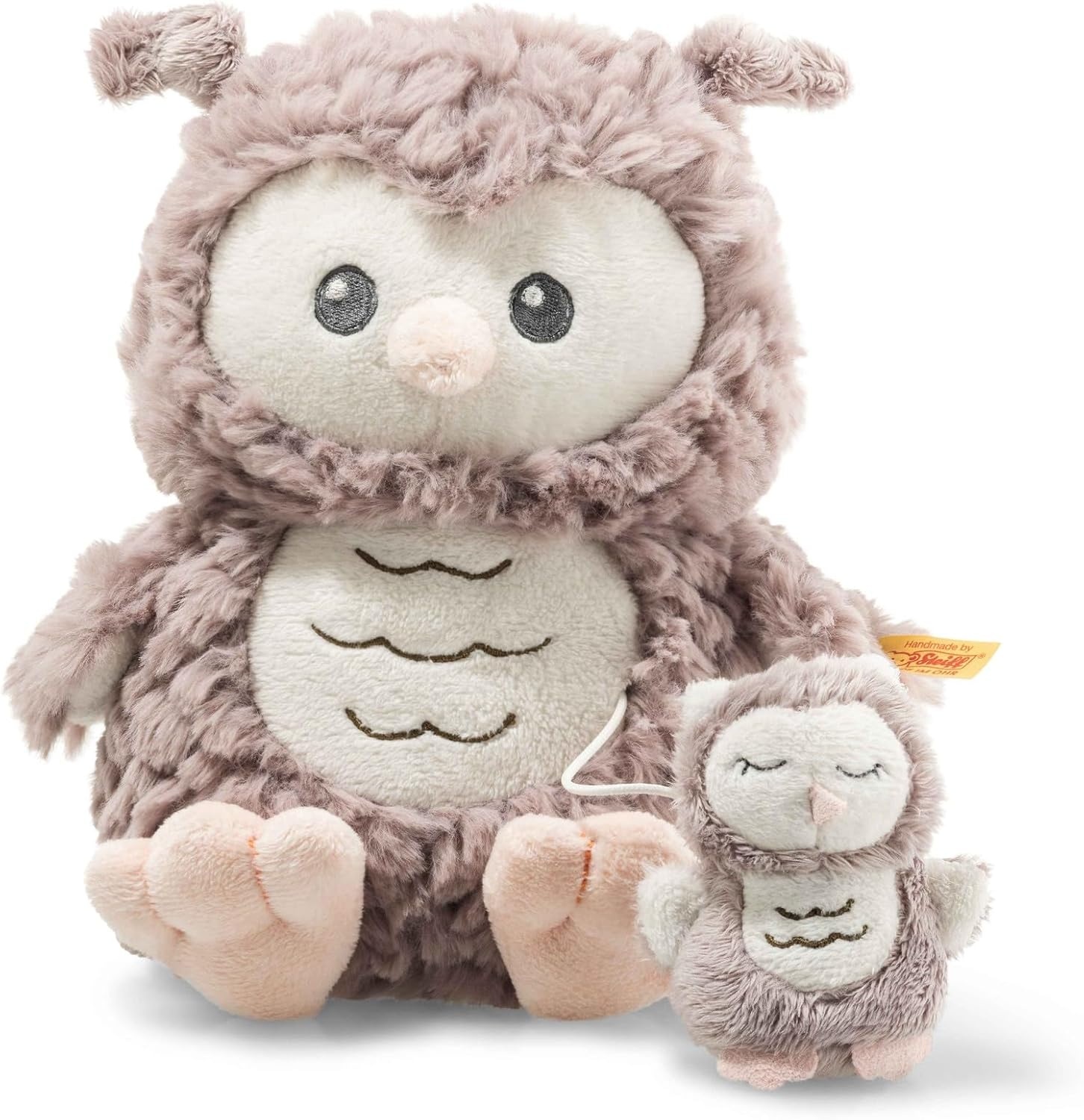 Steiff Ollie Uil Muziekdoosje - Knuffel met La Le Lu Melodie - 21 cm - Beige