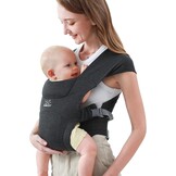 MOMTORY Ergonomische Babybuikdrager - Voor pasgeborenen tot peuters - Grijs - 3 tot 12 kg