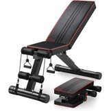 YOLEO Opvouwbare Verstelbare Fitnessbank - Zwart - 110 x 43 x 114 cm