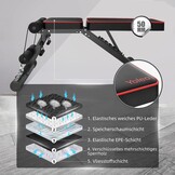 YOLEO Opvouwbare Verstelbare Fitnessbank - Zwart - 110 x 43 x 114 cm