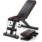 YOLEO Opvouwbare Verstelbare Fitnessbank - Zwart - 110 x 43 x 114 cm