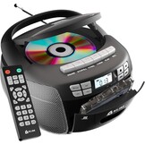 KLIM Boombox CD- en Cassettespeler met Bluetooth, Radio en USB - Zilver