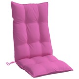 vidaXL Stoelkussens 4 st hoge rug oxford stof roze