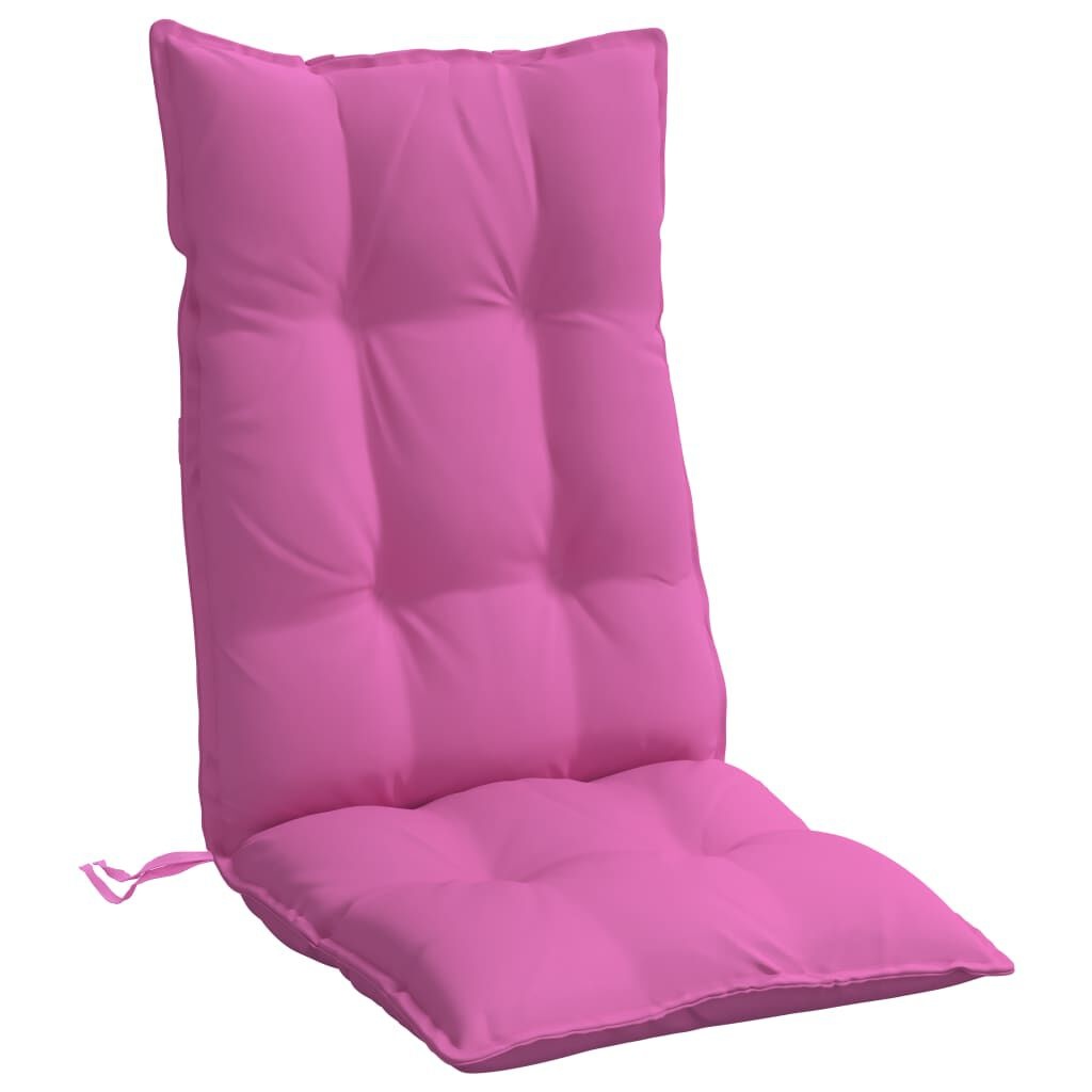 vidaXL Stoelkussens 4 st hoge rug oxford stof roze