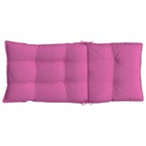 vidaXL Stoelkussens 4 st hoge rug oxford stof roze