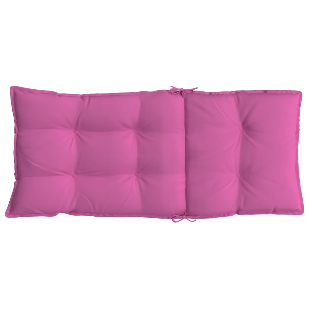 vidaXL Stoelkussens 4 st hoge rug oxford stof roze
