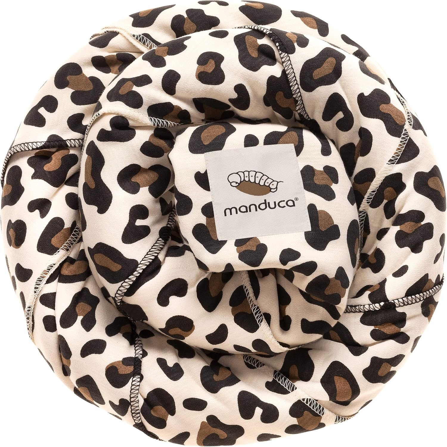 manduca Sling Babydraagdoek, elastische babydrager voor pasgeborenen vanaf de geboorte tot 15 kg, biologisch katoen, GOTS-gecertificeerd, AnimalPrint Leo