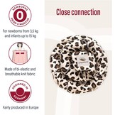 manduca Sling Babydraagdoek, elastische babydrager voor pasgeborenen vanaf de geboorte tot 15 kg, biologisch katoen, GOTS-gecertificeerd, AnimalPrint Leo