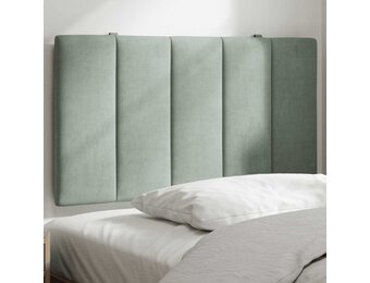 vidaXL Hoofdbordkussen 90 cm velvet lichtgrijs