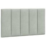 Hoofdbordkussen Velvet Lichtgrijs 90cm - 55% Korting!