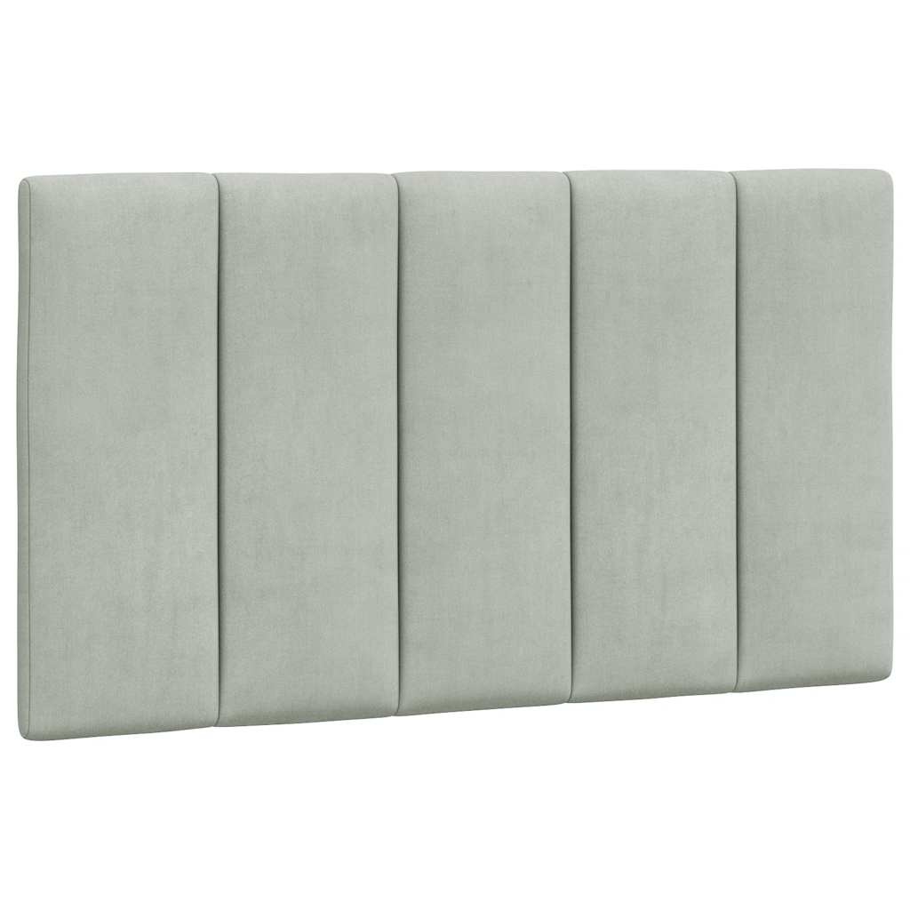Hoofdbordkussen Velvet Lichtgrijs 90cm - 55% Korting!