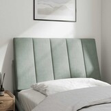 Hoofdbordkussen Velvet Lichtgrijs 90cm - 55% Korting!