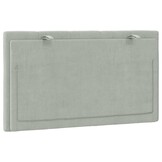 Hoofdbordkussen Velvet Lichtgrijs 90cm - 55% Korting!