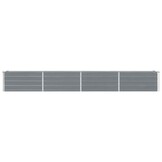 vidaXL Plantenbak verhoogd 320x40x45 cm gegalvaniseerd staal grijs