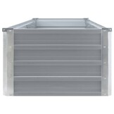 vidaXL Plantenbak verhoogd 320x40x45 cm gegalvaniseerd staal grijs
