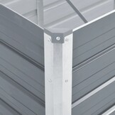 vidaXL Plantenbak verhoogd 320x40x45 cm gegalvaniseerd staal grijs