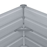 vidaXL Plantenbak verhoogd 320x40x45 cm gegalvaniseerd staal grijs
