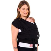 Koala Babycare Baby Sling Easy to Wear - Certified Ergonomic Support - Multi-Purpose Stretchy Baby Carrier Suitable up to 9 kg - Baby Wrap Carrier for Newborn - Black - Registered Design