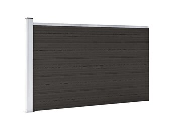 vidaXL Schuttingpaneel 175x105 cm HKC zwart