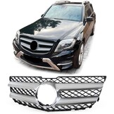 Autogrille - Mercedes GLK X204 12-15 - Sport Optiek - Zwart Zilver Chroom